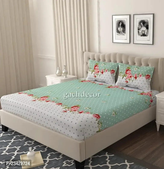 Round Elastic Fitted Double Bed Bedsheet