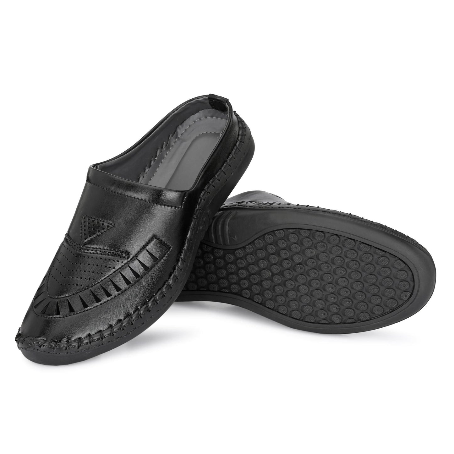 Mens Casual Synthetic Leather Black Sandal