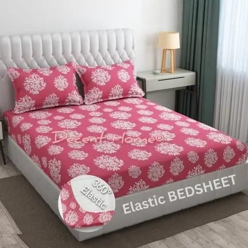 Round Elastic Fitted Double Bed Bedsheet